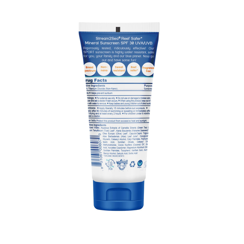 STREAM 2 SEA hands applying sunscreen to ensure quick-absorb, non-greasy feel.