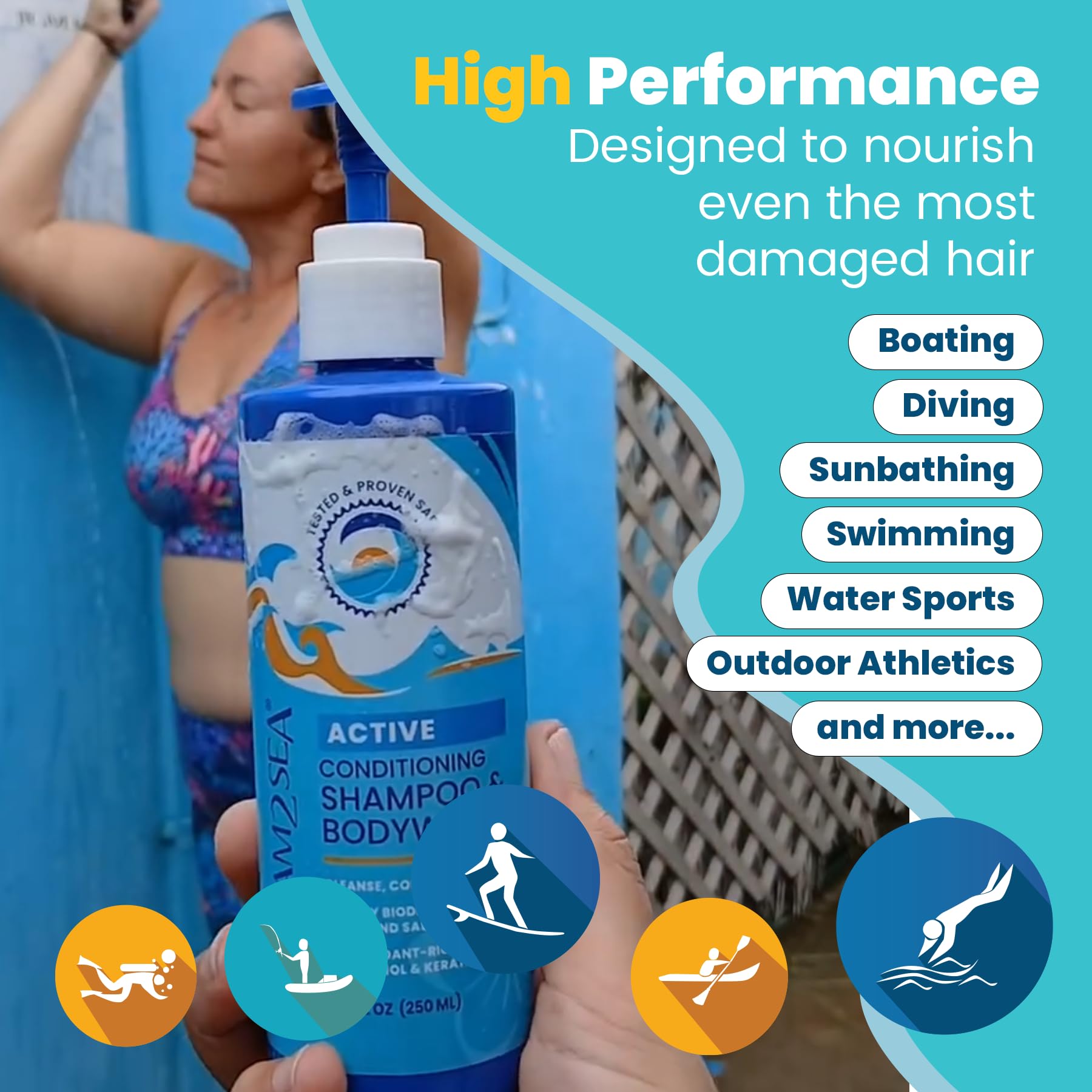 STREAM 2 SEA keratin panthenol formula supports hair strength.