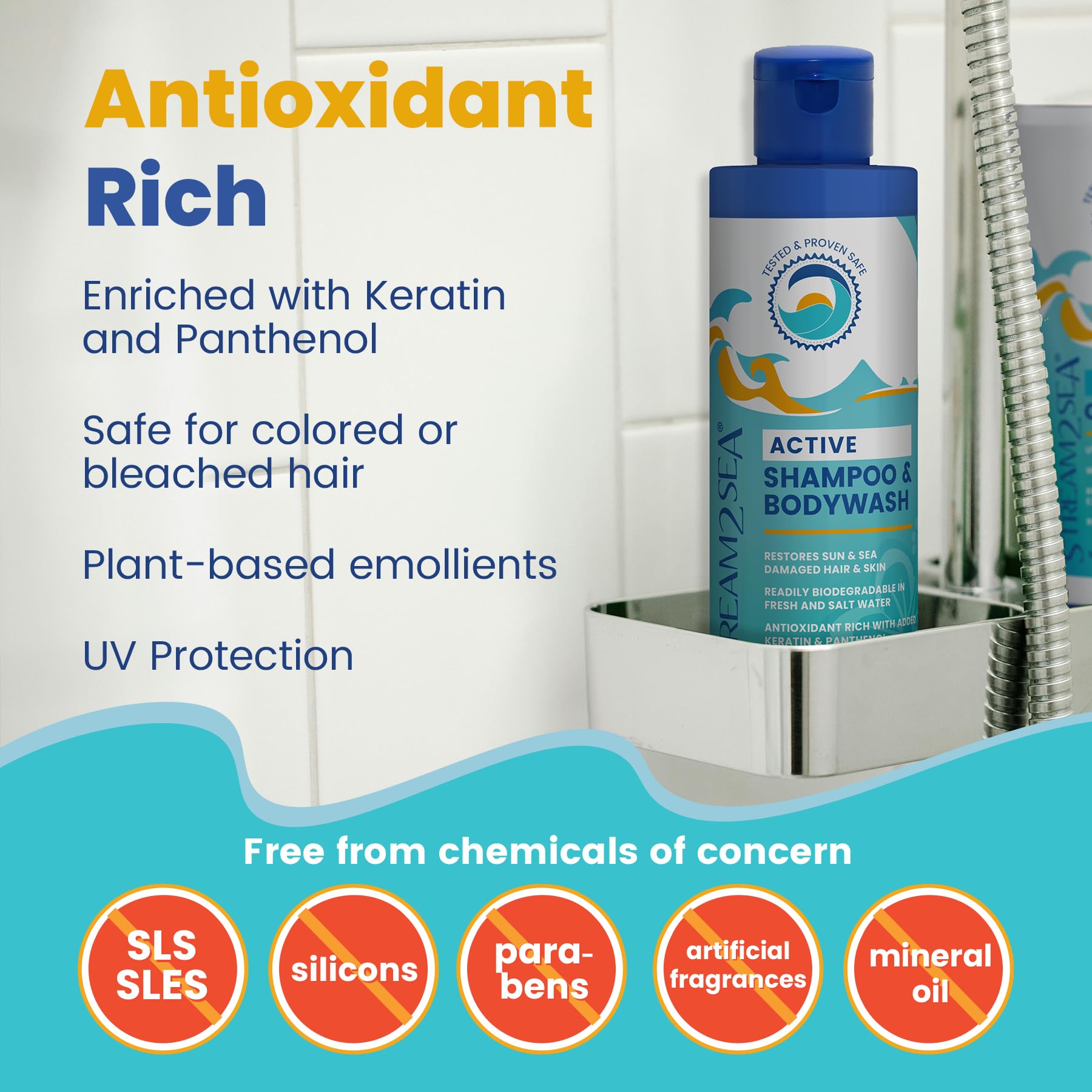 STREAM 2 SEA natural ingredients deliver gentle cleansing and scent.