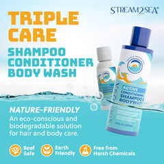 STREAM 2 SEA shampoo lather demonstrating cleansing and detangling benefits