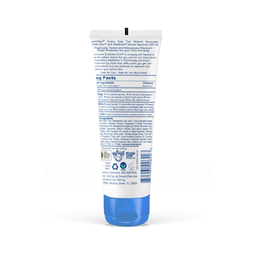 STREAM 2 SEA SPF 45 cap close-up, easy twist application for daily sun protection.