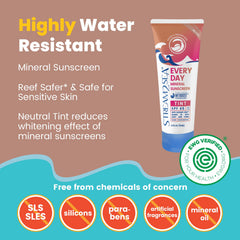 STREAM 2 SEA tinted swatch on hand showing natural blend with skin-friendly shimmer.