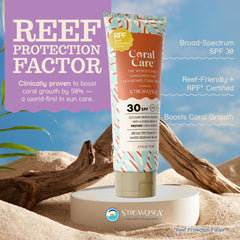 Stream2Sea Coral Care sunscreen provides broad spectrum protection with water resistance