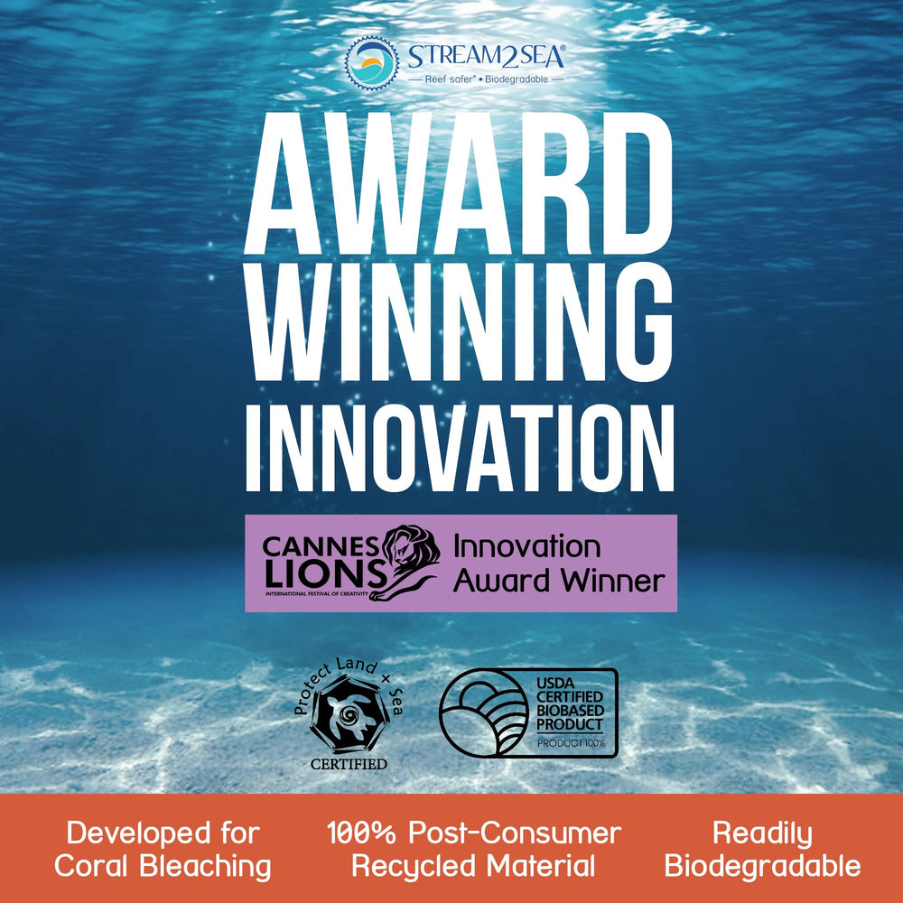 Stream2Sea Coral Care on a tube for snorkeling, diving, and watersports