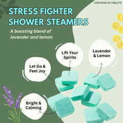 The Herbal Zen stress-fighter steamer in-use for a calming shower ritual