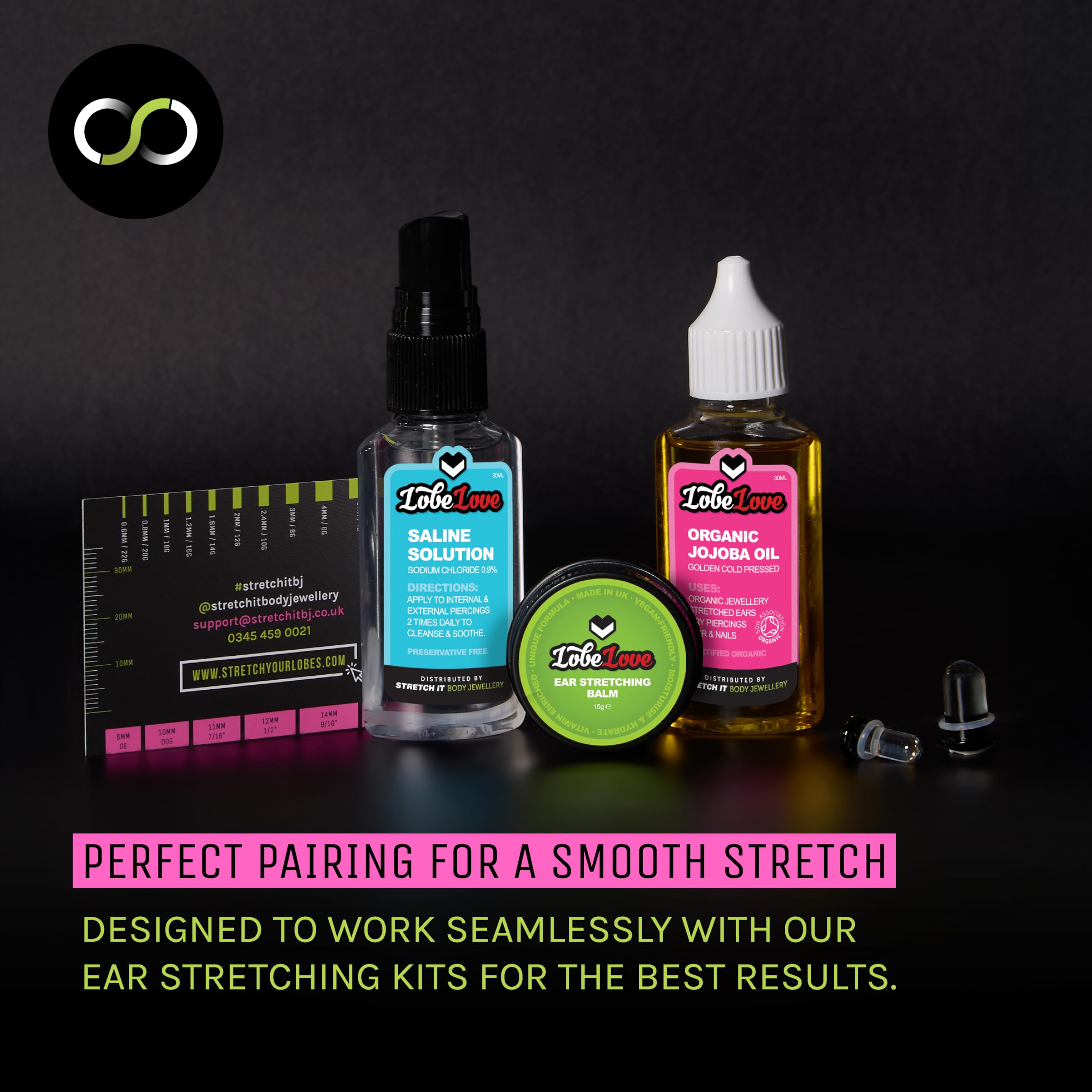 Stretch It lobe care for sensitivity and irritation reduction potential.