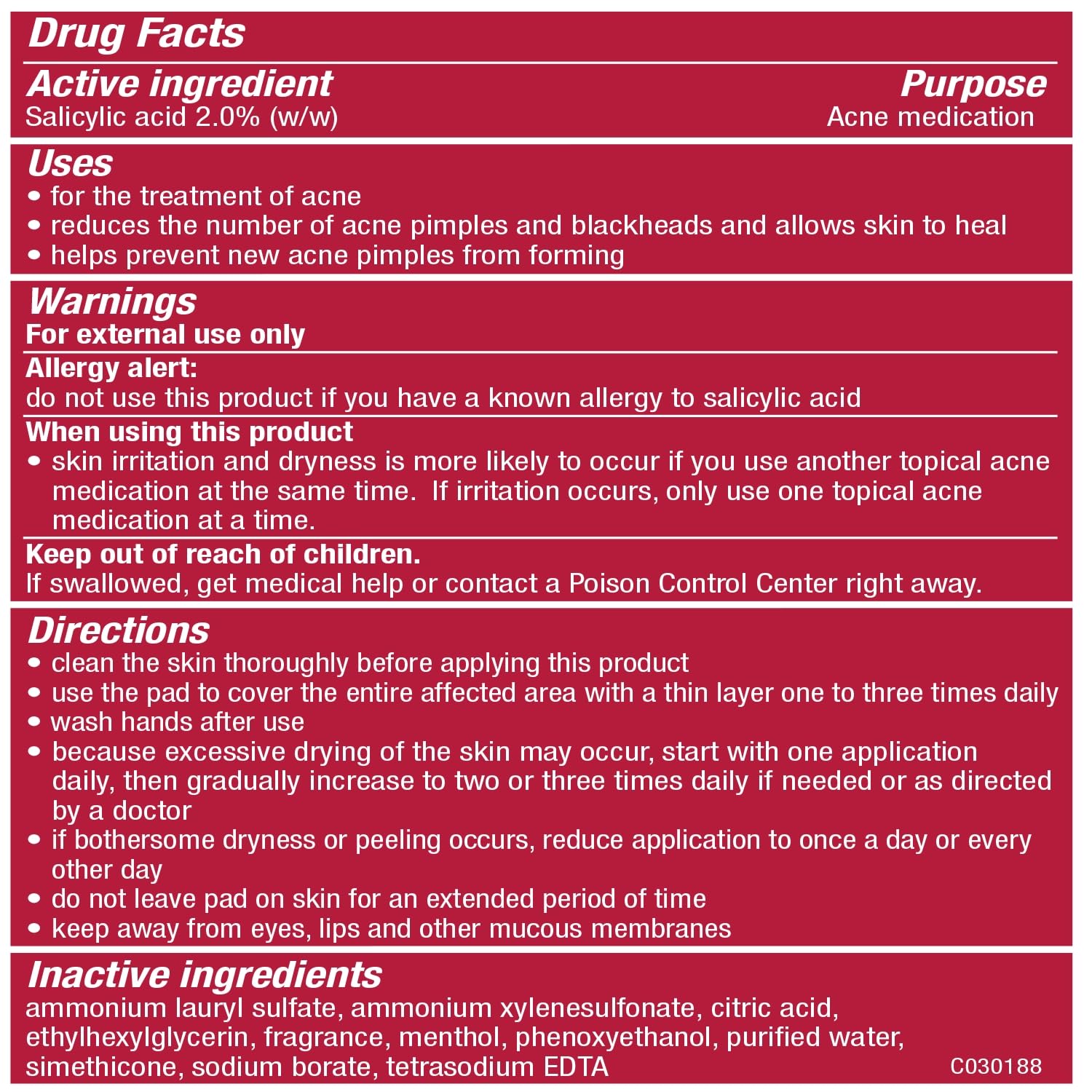 Stridex Daily Care Pads packaging 90-count two-pack for easy daily use.