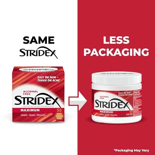 Close-up of Stridex textured pad for deep cleansing.
