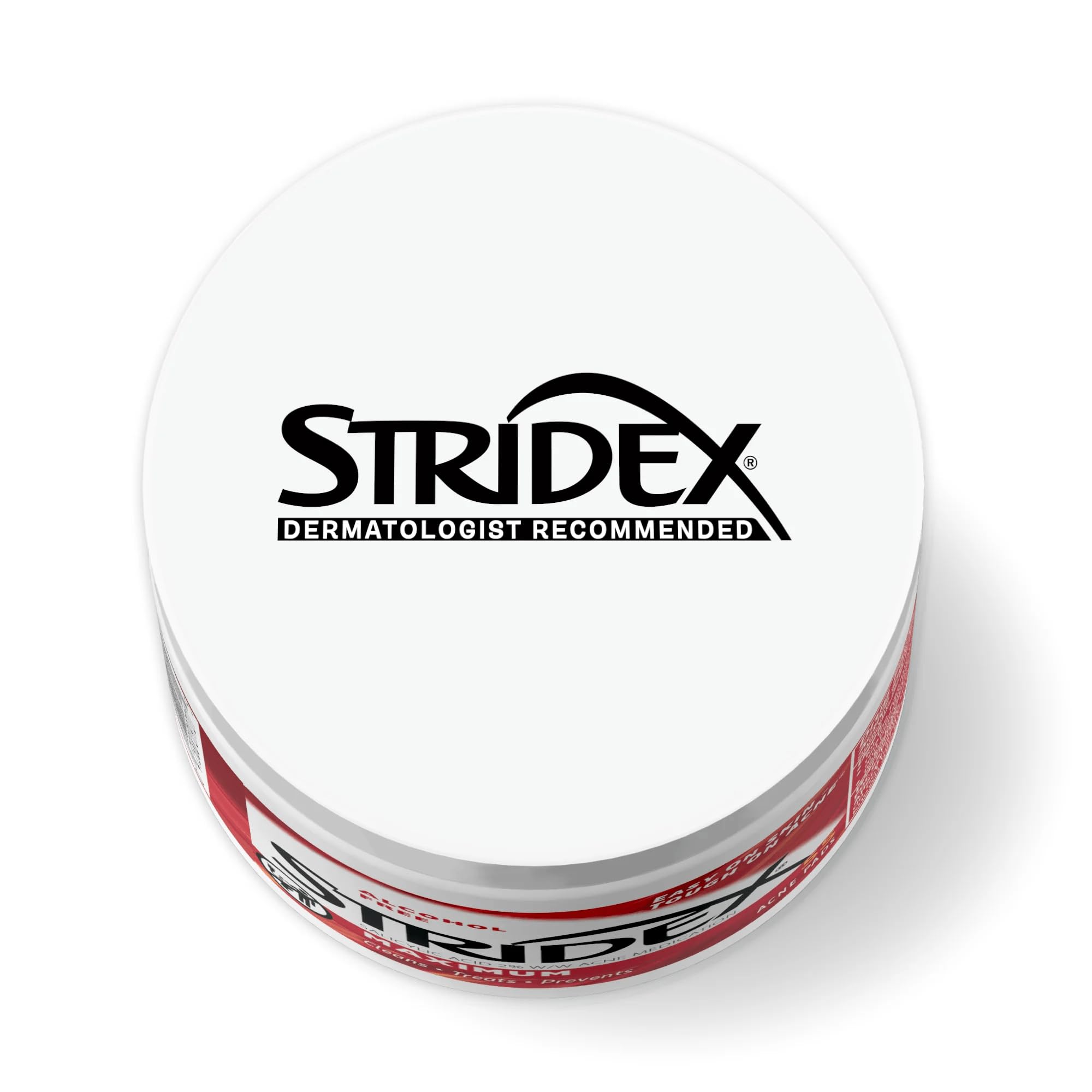Travel-ready Stridex Maximum pads in a compact case for on-the-go use.