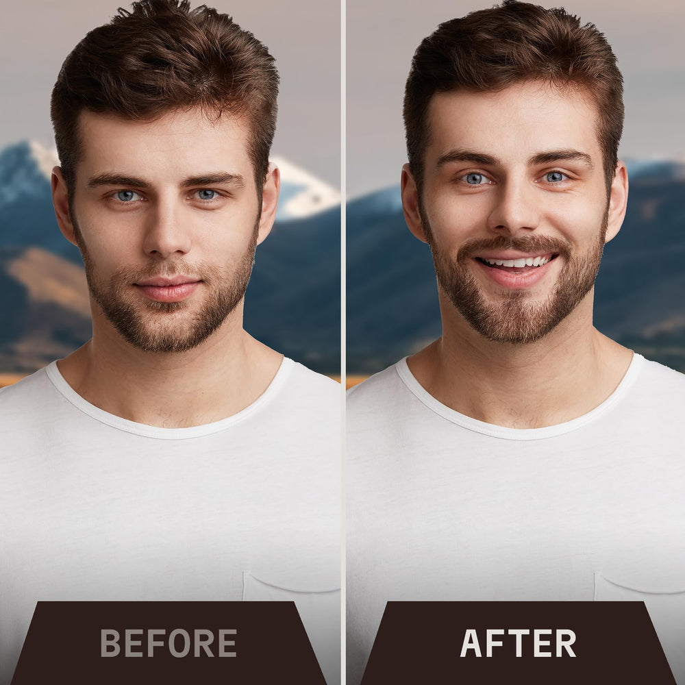 Striking Viking soft, smooth beard finish after application.