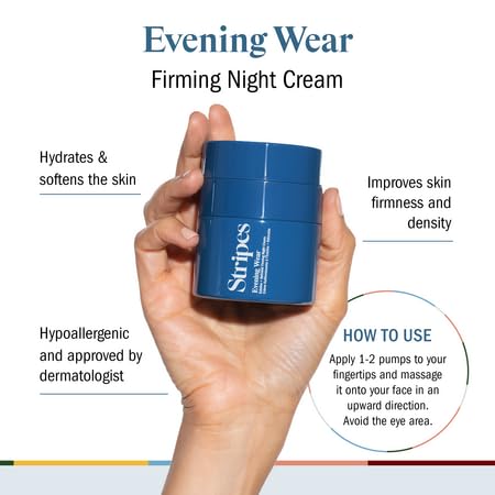 STRIPES Naomi Watts Night Cream packaging highlighting premium skincare routine.