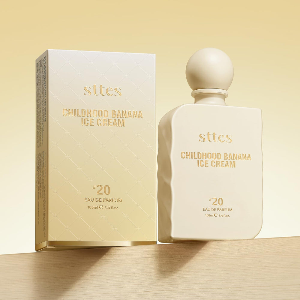 Sttes Perfume #20 brand logo on label reinforces premium gourmand fragrance.