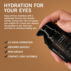 Stubble & Stache Refresh under-eye cream hydrates skin with a non-greasy feel