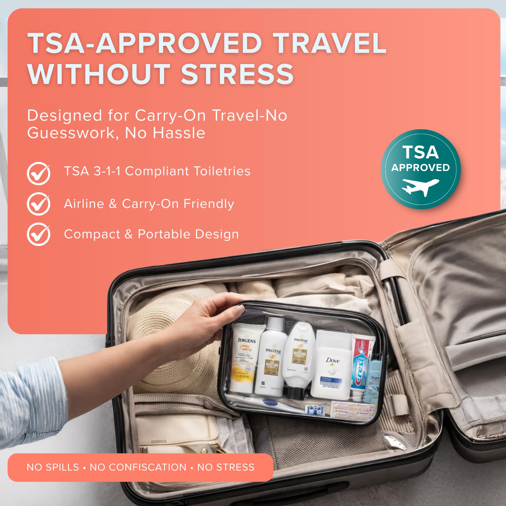 Stuhrling Bottle TrekTote toiletry bag keeps essentials organized during trips.