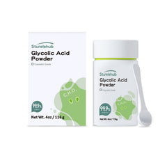 Sturelehub glycolic acid powder 4oz jar for smooth at-home exfoliation