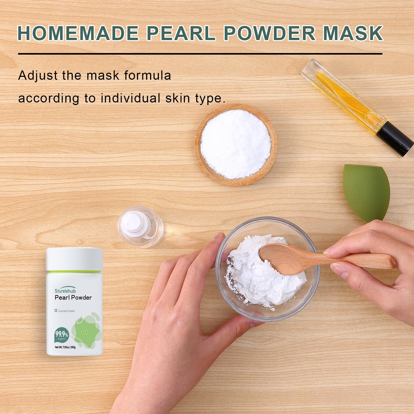 Sturelehub Pearl Powder Organic cream prep for lotions.