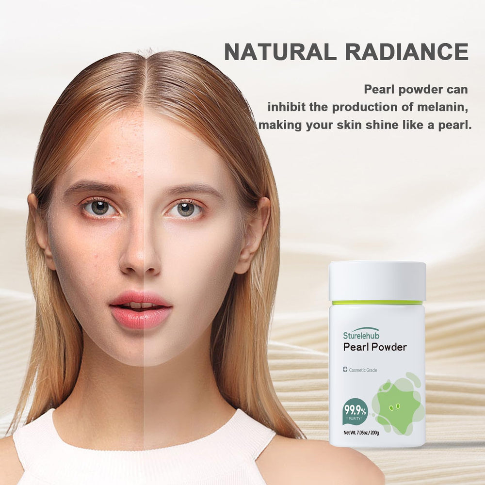 Sturelehub Pearl Powder Organic DIY mask mixing demonstrates easy at home skincare.
