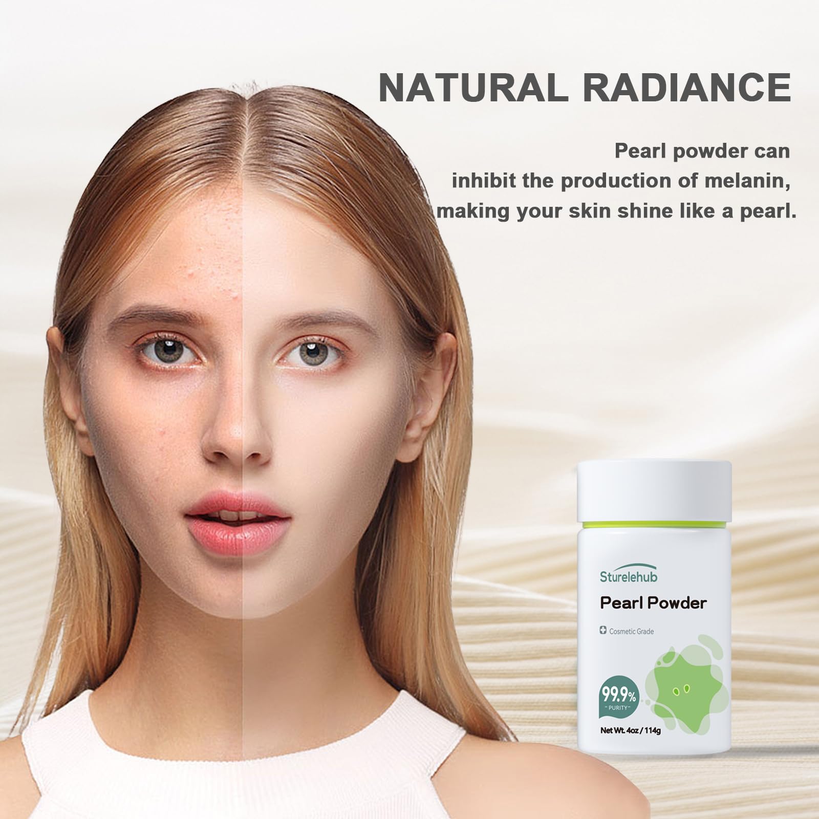 Sturelehub Pearl Powder Organic used in DIY masks for gentle brightening.