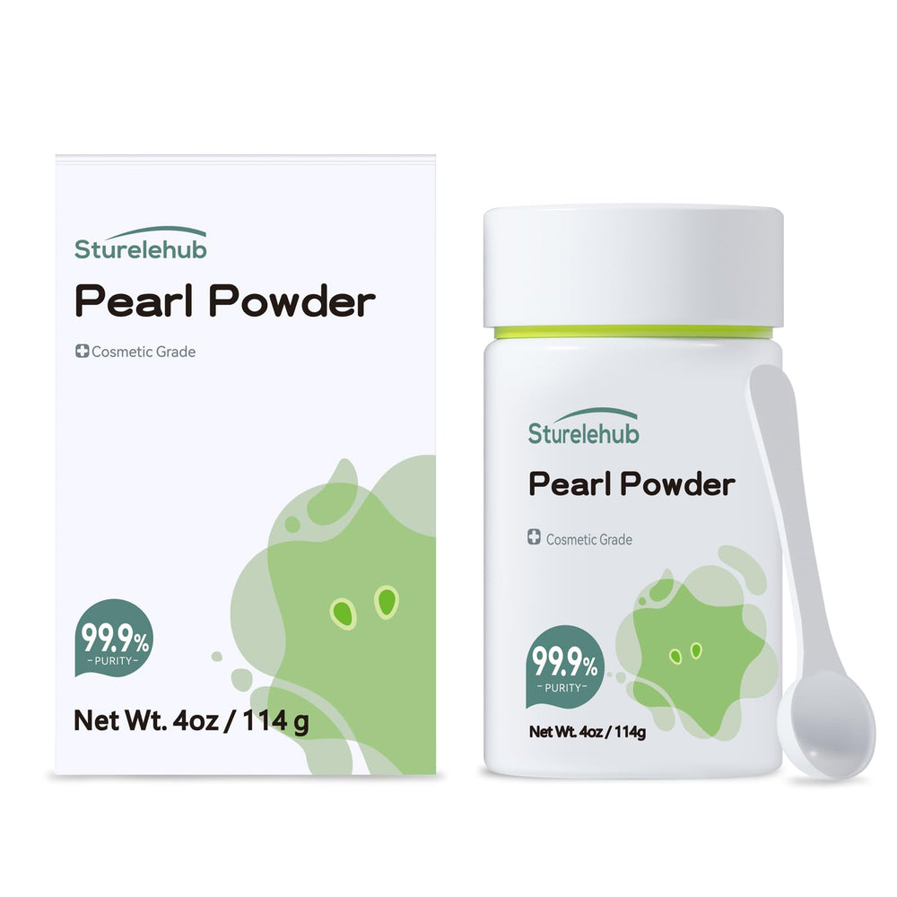 Sturelehub Pearl Powder Organic packaging showcases premium cosmetic-grade powder for DIY masks.