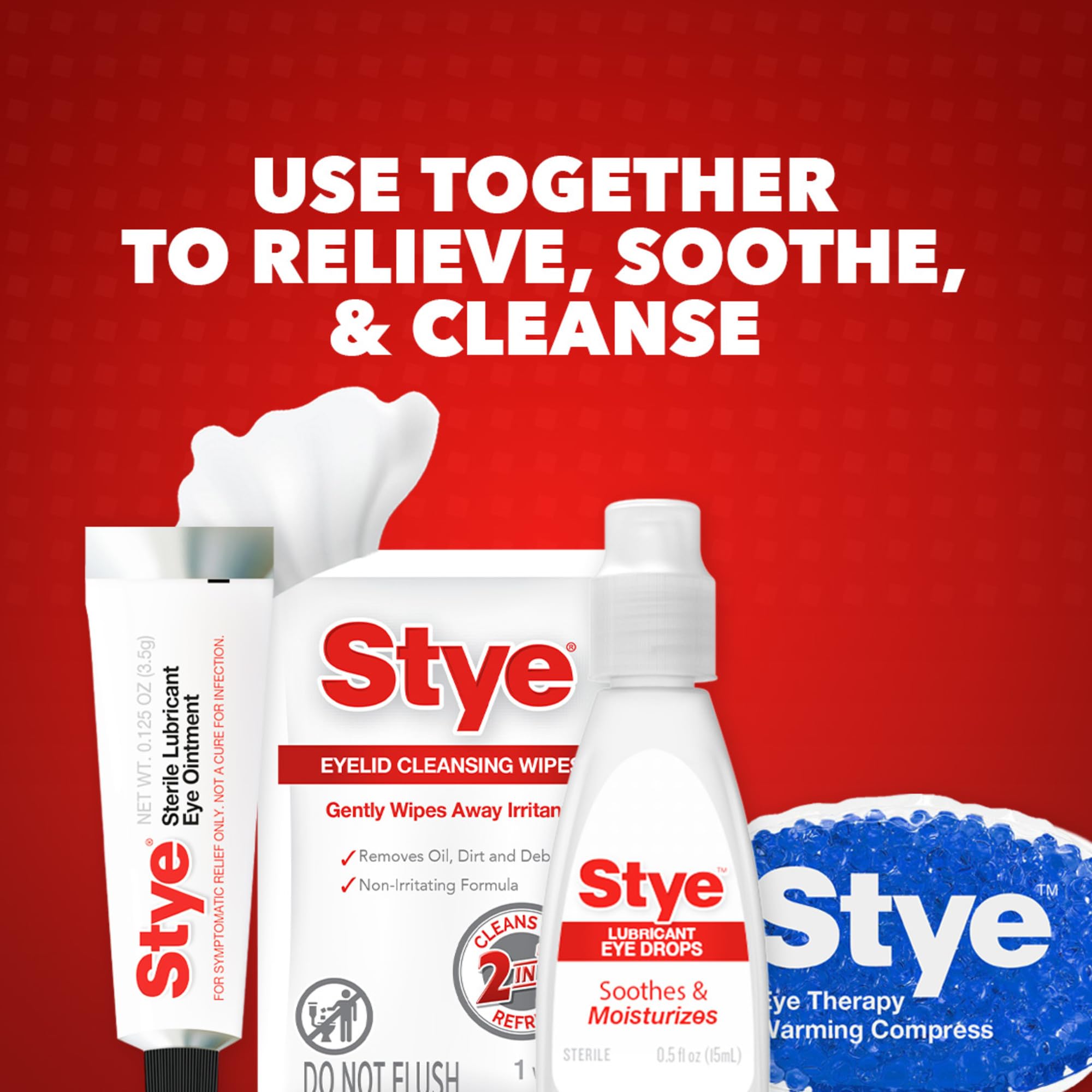 Stye cleansing eyelid wipes with chamomile cucumber formula for gentle cleansing