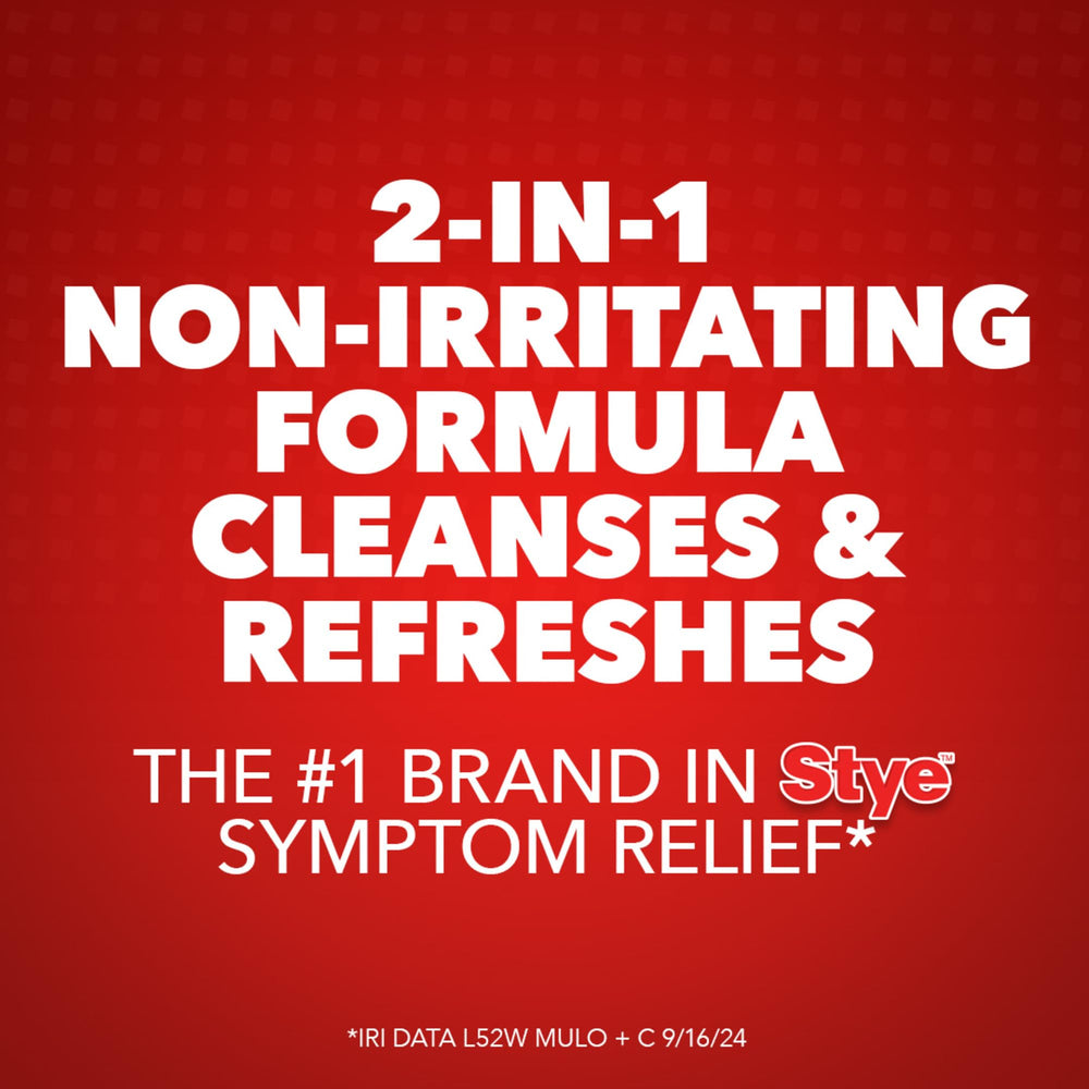 Stye cleansing eyelid wipes individually wrapped for easy, hygienic use