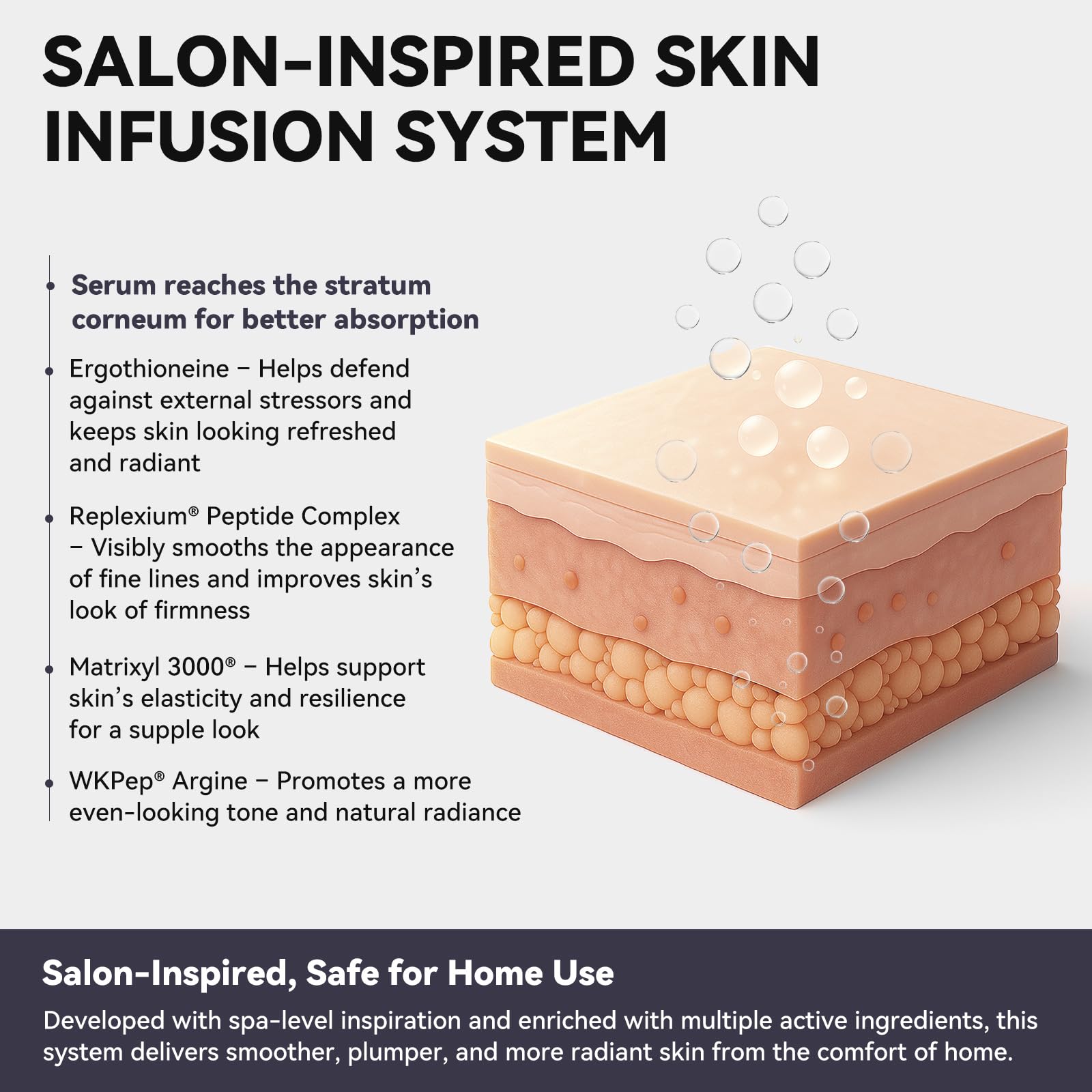 Styirl micro infusion stamp close-up highlighting precise 0.25mm application for gentle treatment.