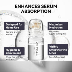 Styirl hyaluronic acid and peptide serum bottle paired with stamp for at-home hydration.