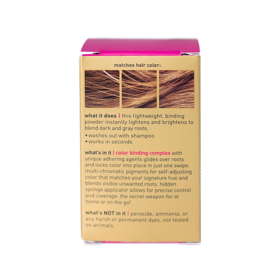 Style Edit instant gray coverage on dark blonde hair for natural blending.