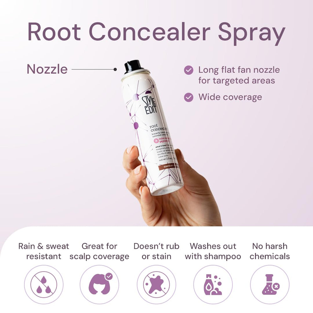 STYLE EDIT Root Concealer Spray Travel Size ready for TSA travel touch-ups