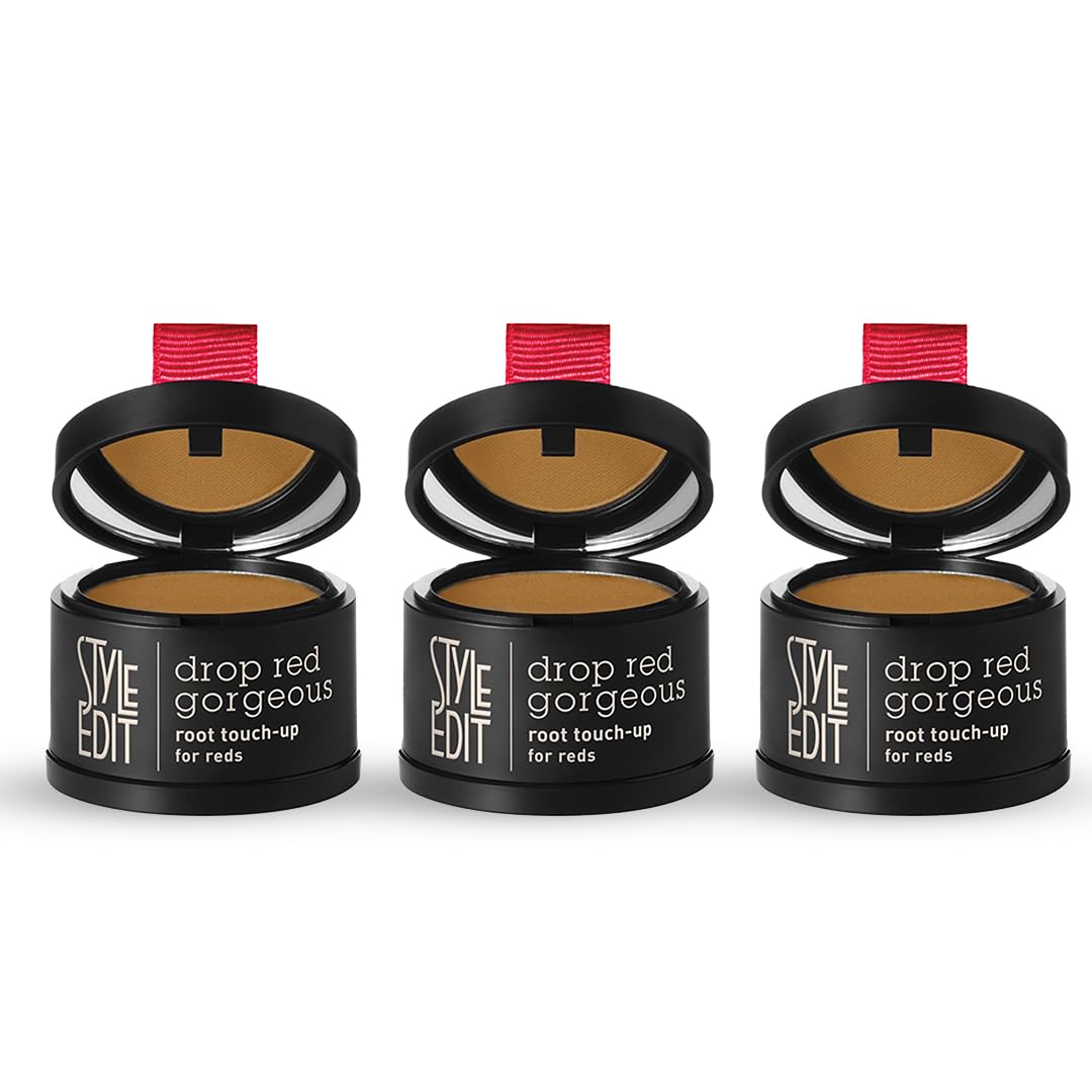 STYLE EDIT Root Cover Up compact swatch showing seamless gray root coverage
