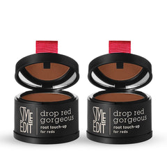 Style Edit root touch up powder application closeup for precise gray coverage