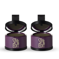 Style Edit root touch up powder for black hair quickly covers grey roots with minimal mess.