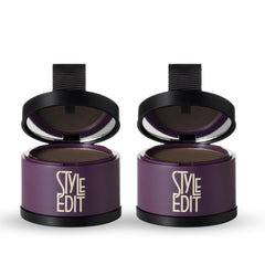Style Edit root touch up powder dark brown compact for instant gray coverage