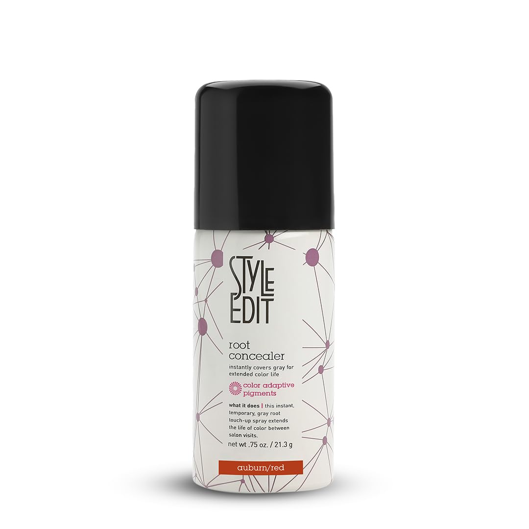 Style Edit Root Touch Up Auburn bottle provides precise root coverage with natural look.