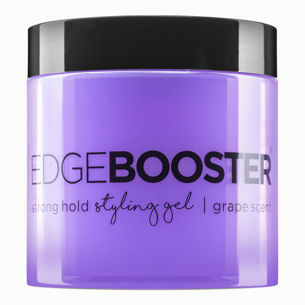 Style Factor EDGE BOOSTER bottle with pump showing lightweight, alcohol-free hold.
