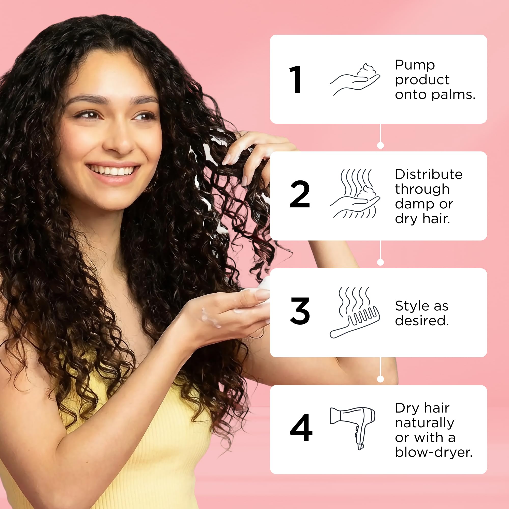 Edge Booster on curly hair demonstrating lasting definition.