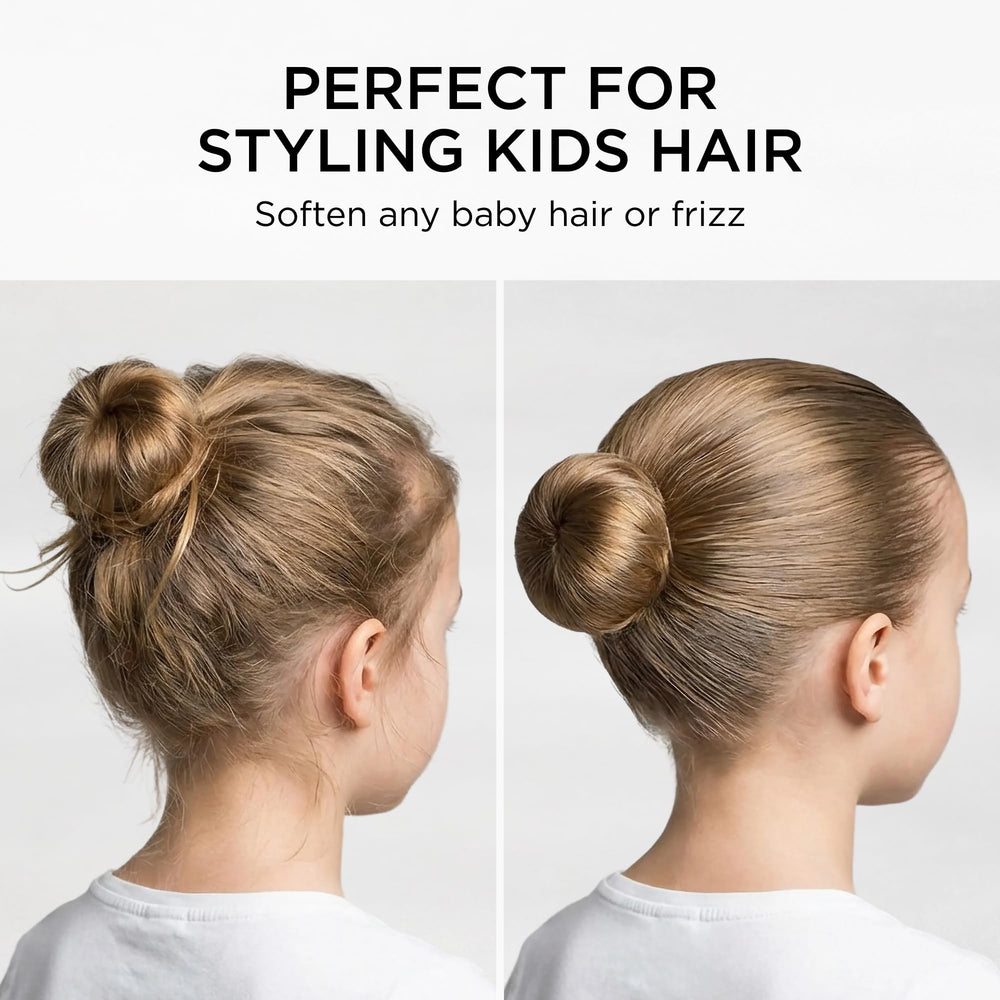 Style Factor Edge Booster sleek ponytail shows firm hold without stiffness