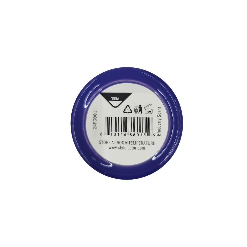 Style Factor EdgeBooster blueberry scent enhances grooming with a refreshing finish.