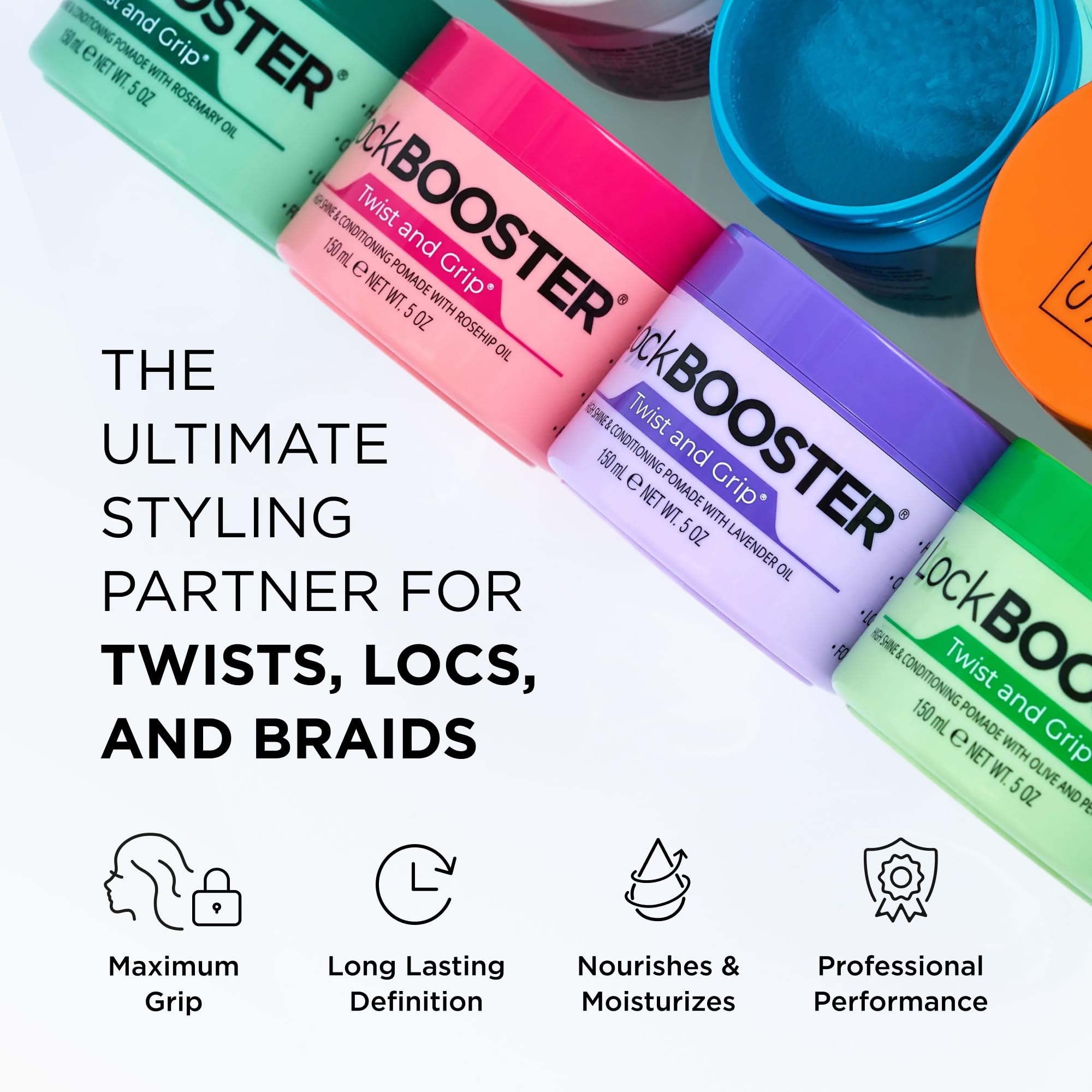 Style Factor Lock BOOSTER gel applied for braid definition and edge control.