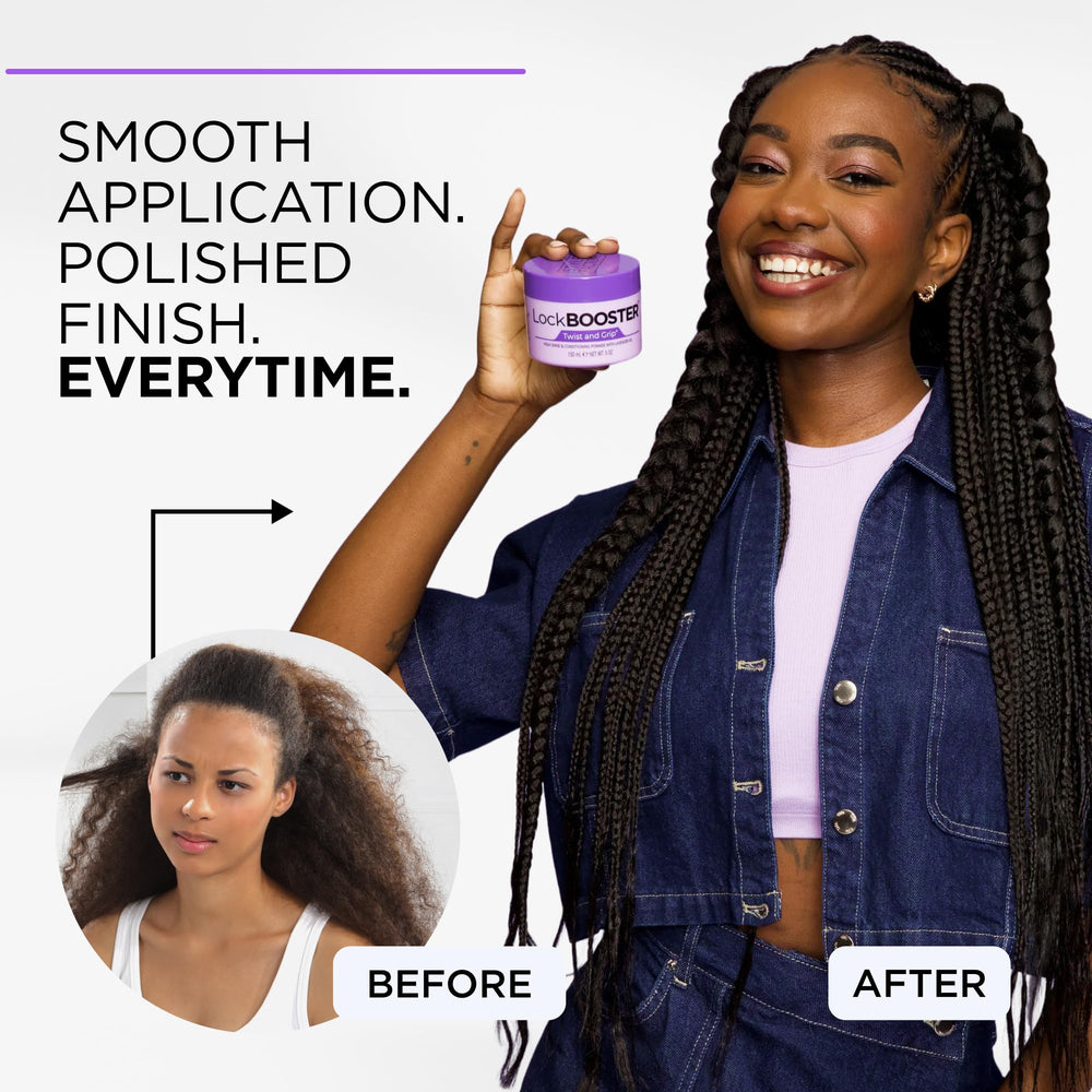 Edges sleek and polished with braiding gel for a refined look