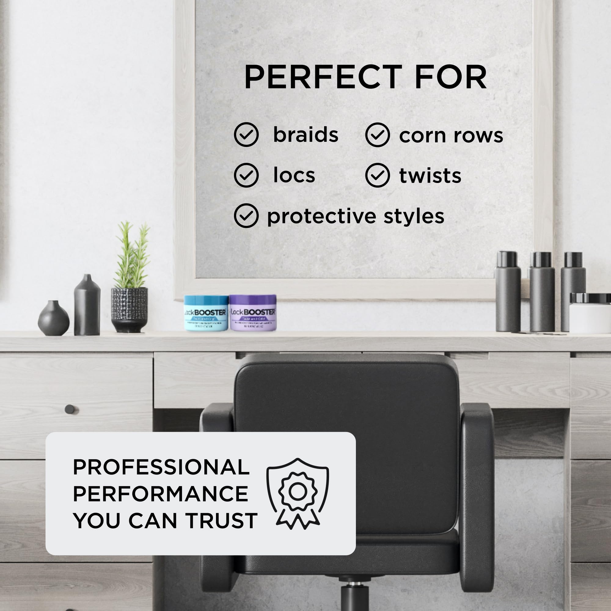 Professional-grade braid gel used at home for defined styles