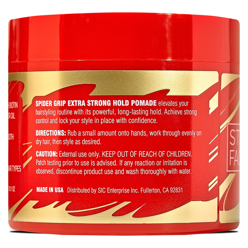 Shine finish achieved with Style Factor Spider Grip on braided hair