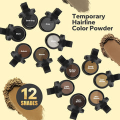 StyleShark Hairline Powder offers 12 shades to match diverse hair colors.