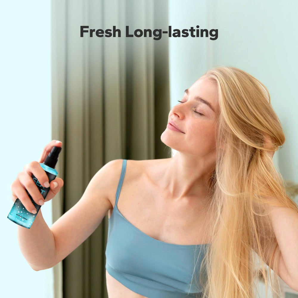 StyleShark Sea Salt Spray on long hair boosts texture and lift.