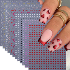 STZPRONAIL mini heart nail stickers 12 sheets set for romantic nails