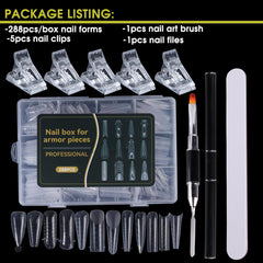 STZPRONAIL Polygel forms show 12 shapes for versatile nail designs.