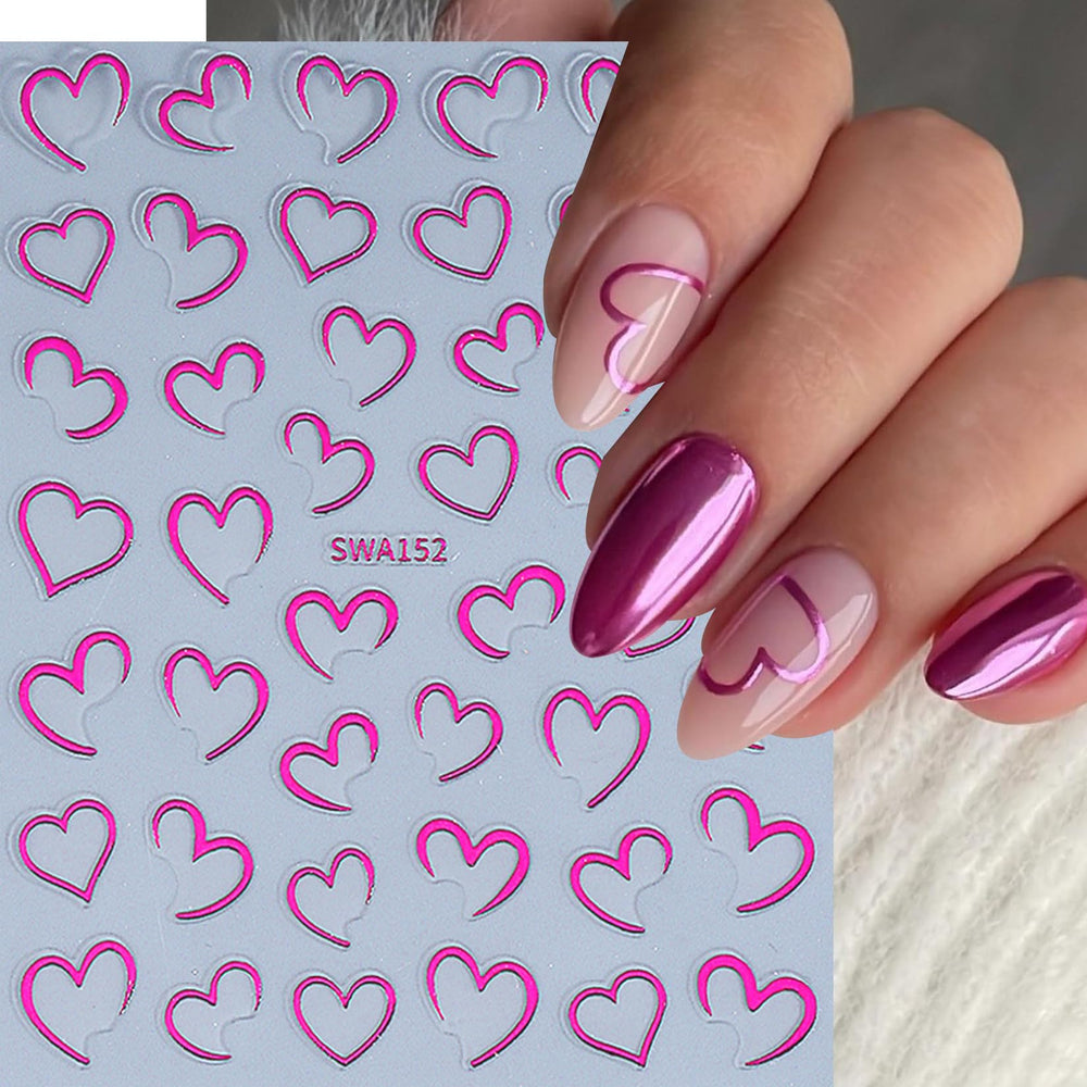 STZPRONAIL purple heart designs for playful Valentine looks