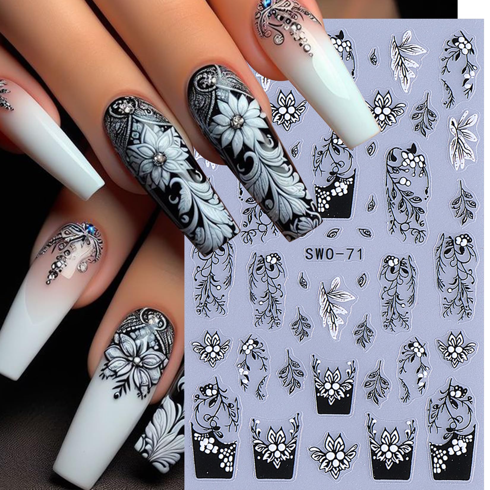 STZPRONAIL self-adhesive decal for natural or artificial nails