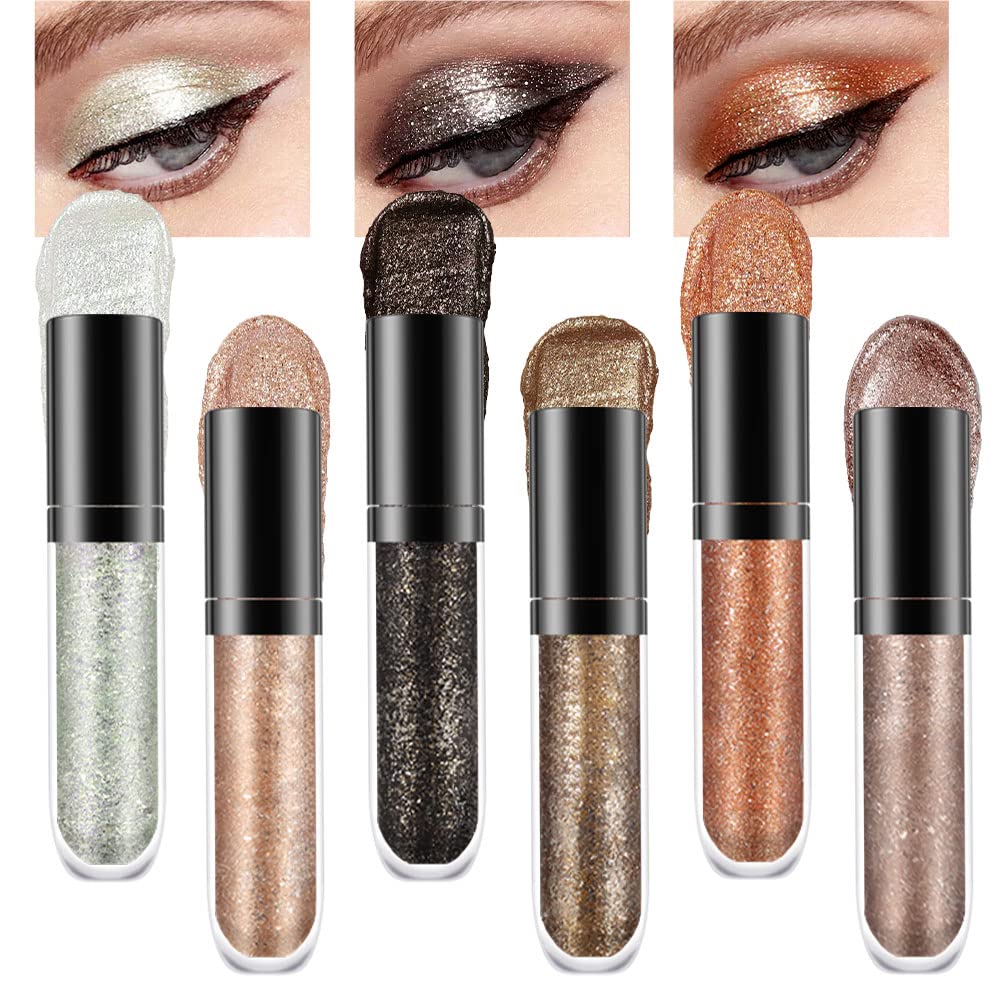 SUAKE six-color glitter kit close-up for bold eye looks
