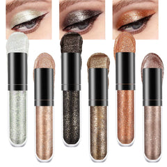 SUAKE six-color glitter kit close-up for bold eye looks